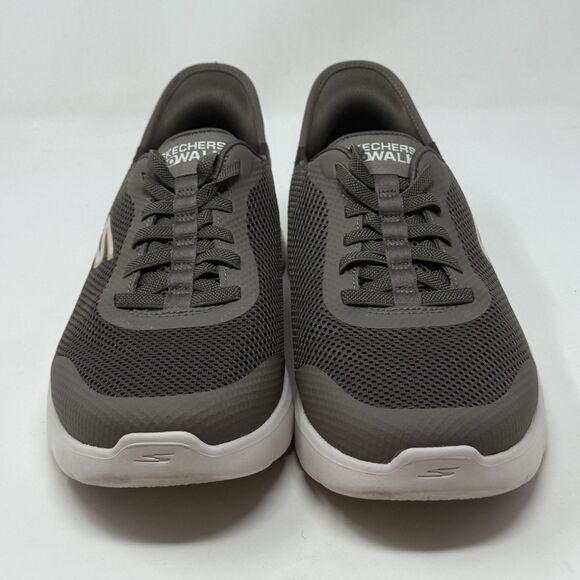 Skechers Go Walk Flex Shoes Mens 9 Extra Wide Fit Brown Hands Free Slip Ins - Picture 6 of 16
